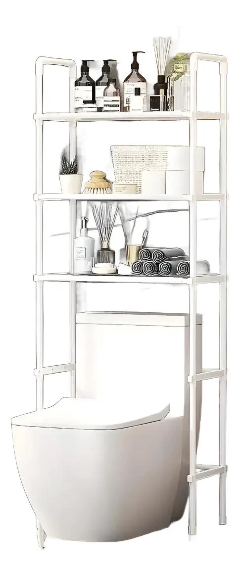 ORGANIZADOR DE LAVADORA ESTANTE DE 3 NIVELES COLOR BLANCO - 1