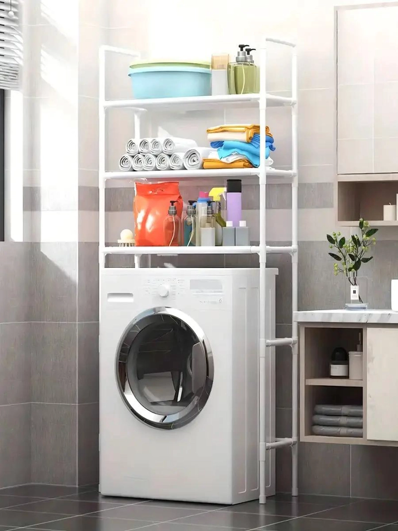 ORGANIZADOR DE LAVADORA ESTANTE DE 3 NIVELES COLOR BLANCO - 2