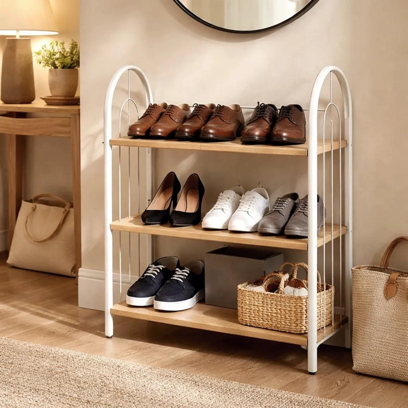 ZAPATERO DE MADERA DE 3 ESTANTES PARA ORGANIZAR - 1