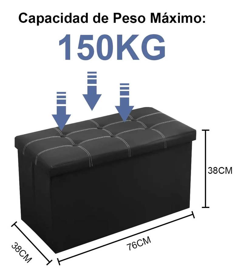 PUFF ORGANIZADOR PLEGABLE MULTIFUNCIONAL PARA EL HOGAR - 2