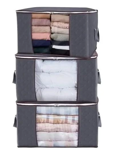 ORGANIZADOR DE ALMACENAMIENTO DE ROPA EN COLOR GRIS - 1
