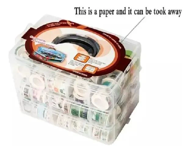 CAJA ORGANIZADORA PLASTICA TRANSPARENTE CON COMPARTIMENTOS AJUSTABLES - 3