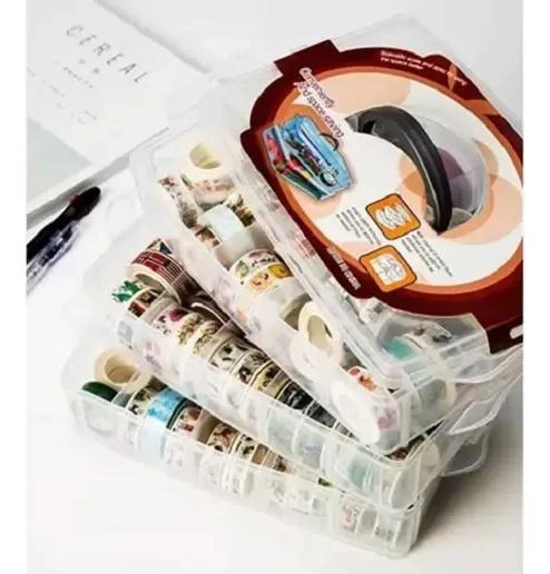 CAJA ORGANIZADORA PLASTICA TRANSPARENTE CON COMPARTIMENTOS AJUSTABLES - 5