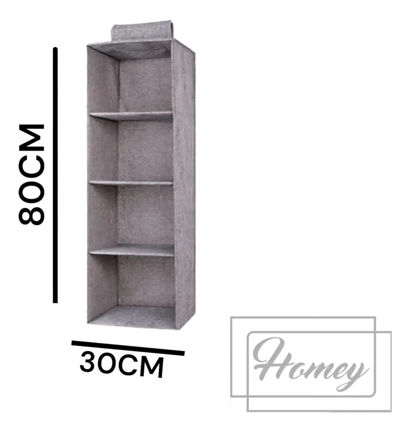 ORGANIZADOR COLGANTE DE CLOSET CON 4 NIVELES 80X30CM - 5