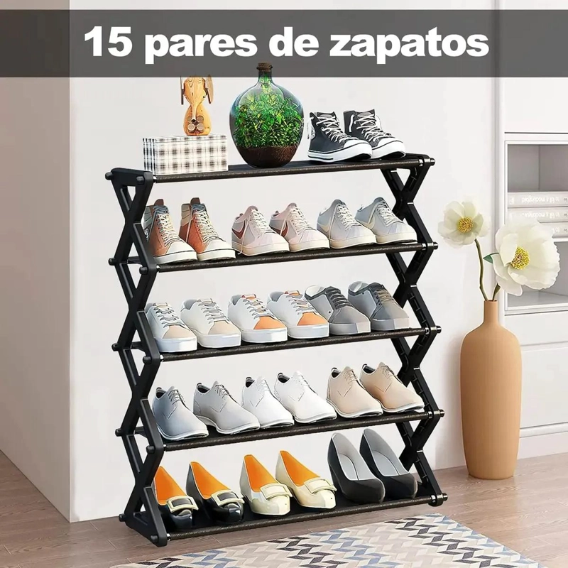 ORGANIZADOR DE ZAPATOS MULTIUSO 5 NIVELES CON DISEÑO COMPACTO - 2