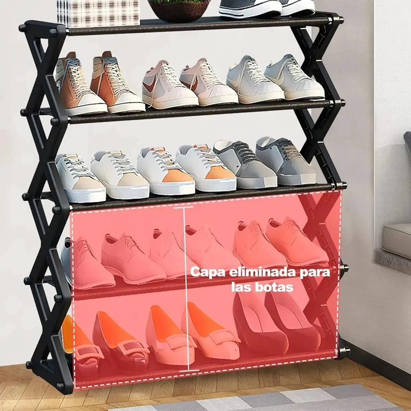 ORGANIZADOR DE ZAPATOS MULTIUSO 5 NIVELES CON DISEÑO COMPACTO - 6