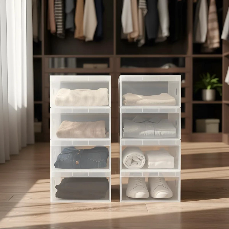 CAJAS ORGANIZADORAS APILABLES PARA ZAPATOS TRANSPARENTES - 3
