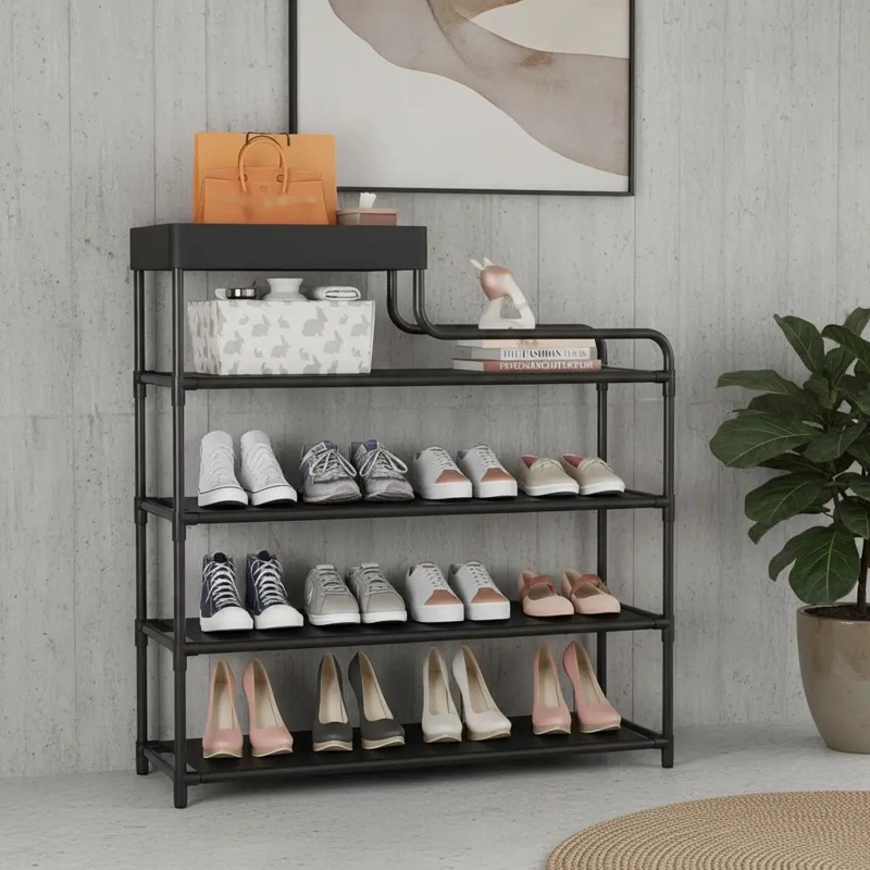 ZAPATERO ORGANIZADOR MULTIUSOS 5 NIVELES COLOR NEGRO - 1