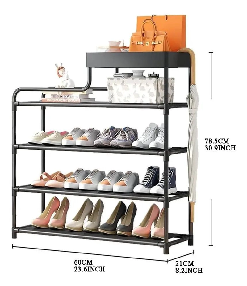 ZAPATERO ORGANIZADOR MULTIUSOS 5 NIVELES COLOR NEGRO - 8