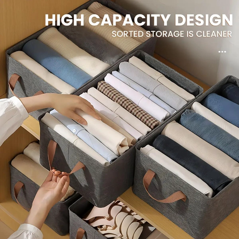 PACK DE 2 CAJAS PLEGABLES DE ALMACENAMIENTO 47X28X20CM - 4