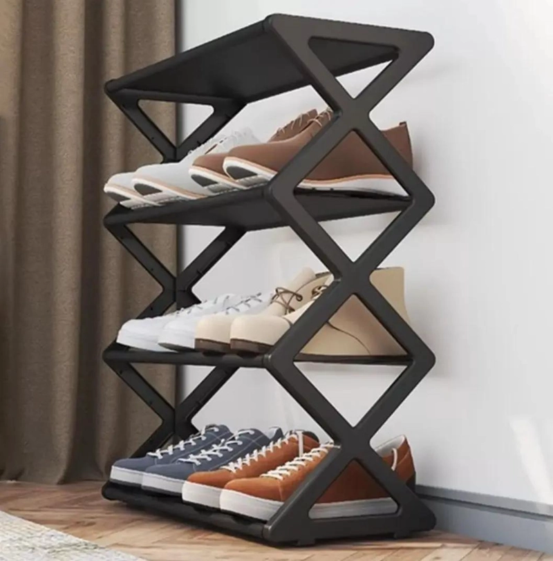 ZAPATERO ARMABLE DE MADERA PARA 5 PARES DE CALZADO - 4