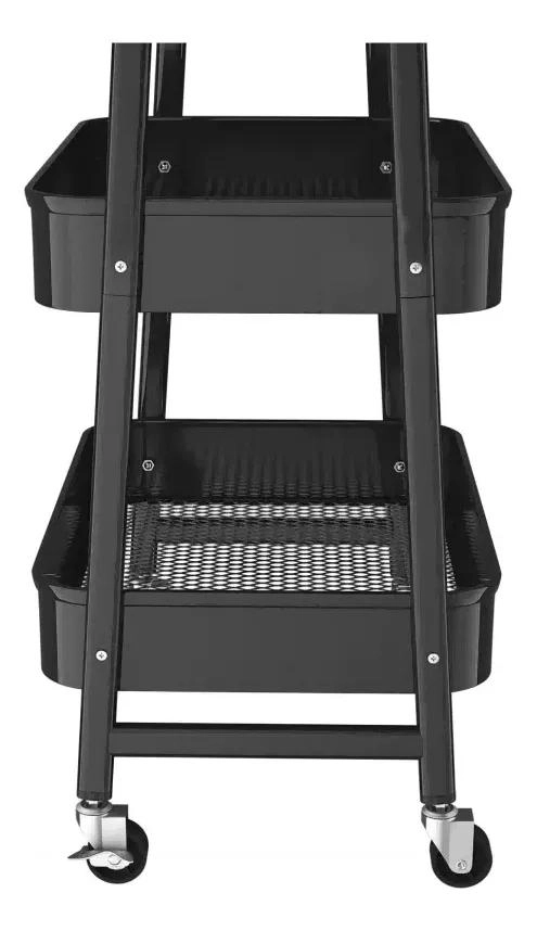 CARRITO ORGANIZADOR DE ALMACENAMIENTO CON 3 NIVELES Y RUEDAS - 5
