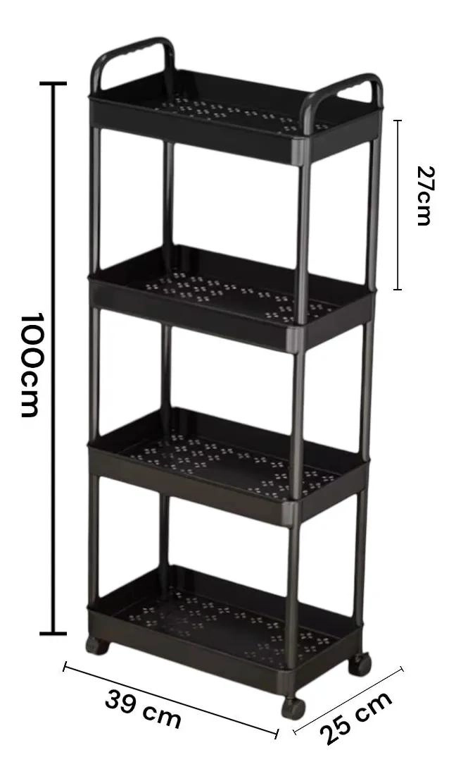 CARRO ORGANIZADOR MULTIUSO DE 4 NIVELES CON RUEDAS - 8