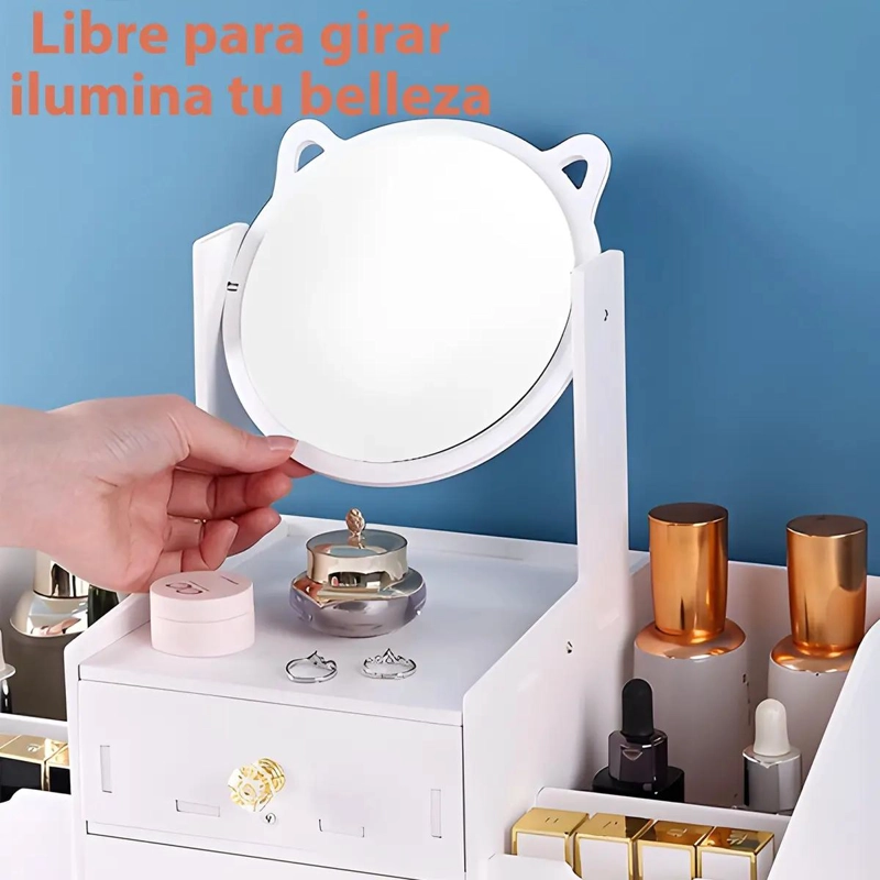 CAJON ORGANIZADOR CON ESPEJO Y REPISAS PARA COSME TICOS - 7