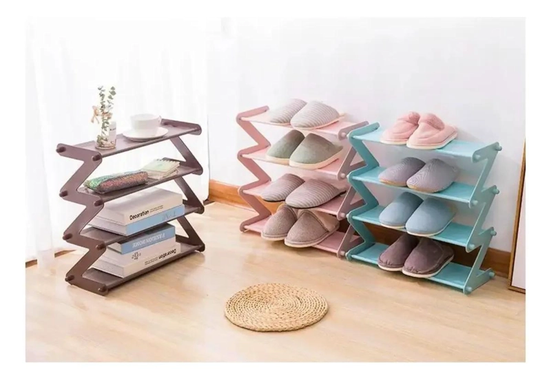 ZAPATERO ORGANIZADOR PORTATIL EN FORMA DE Z PARA 8 PARES - 2