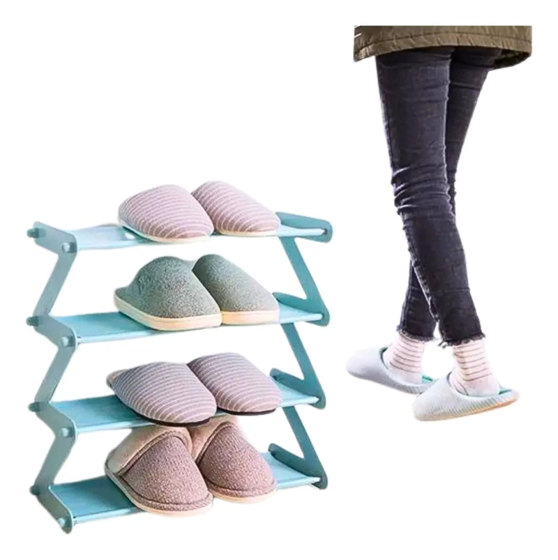 ZAPATERO ORGANIZADOR PORTATIL EN FORMA DE Z PARA 8 PARES - 3