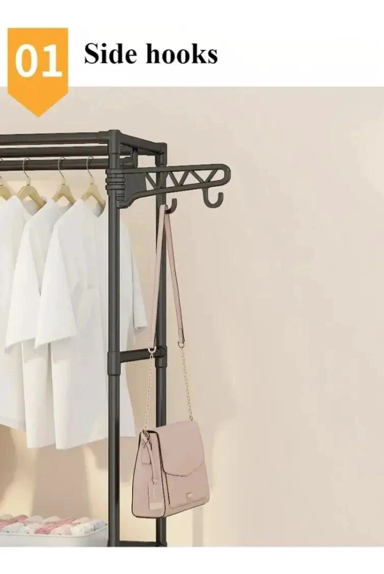 PERCHERO DE PISO MULTIFUNCIONAL PARA ORGANIZAR ROPA Y ACCESORIOS - 6