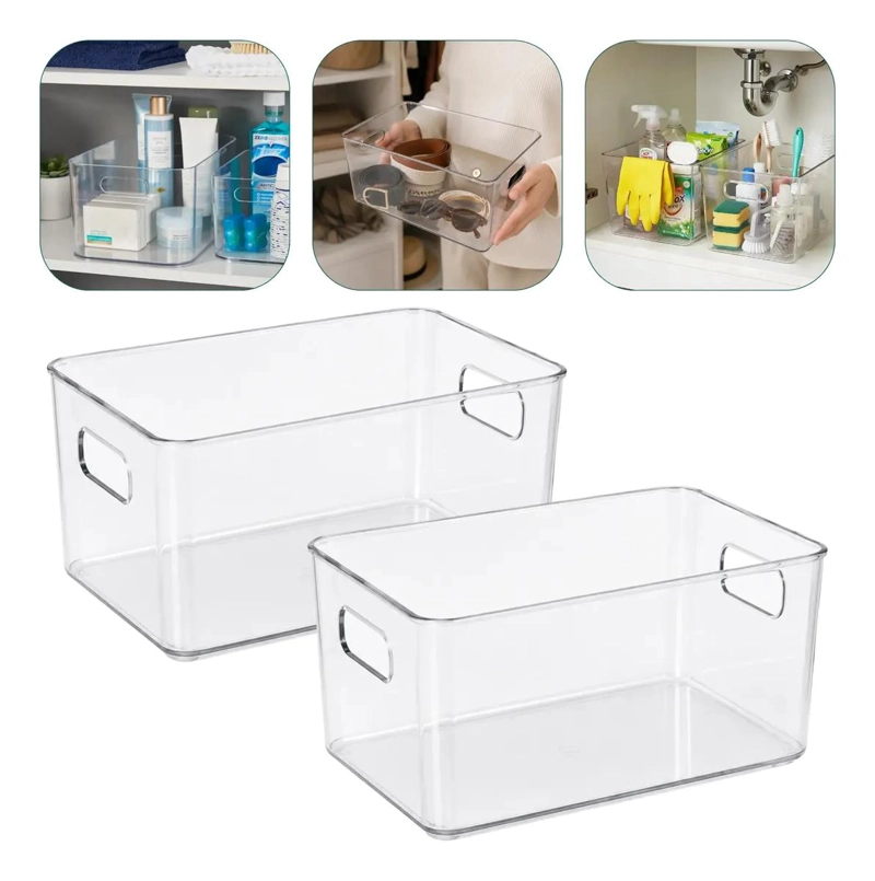 PACK DE 2 ORGANIZADORES TRANSPARENTES PARA REFRIGERADOR Y COCINA - 1