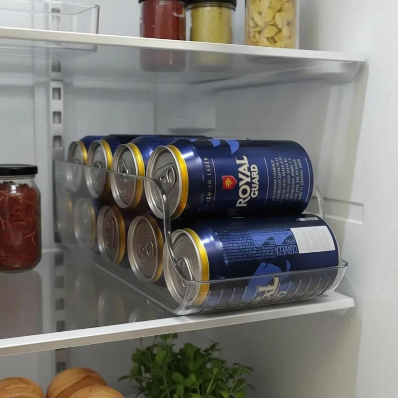 ORGANIZADOR ACRILICO PARA LATAS Y BEBIDAS EN REFRIGERADOR - 1