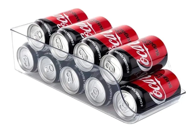 ORGANIZADOR ACRILICO PARA LATAS Y BEBIDAS EN REFRIGERADOR - 2