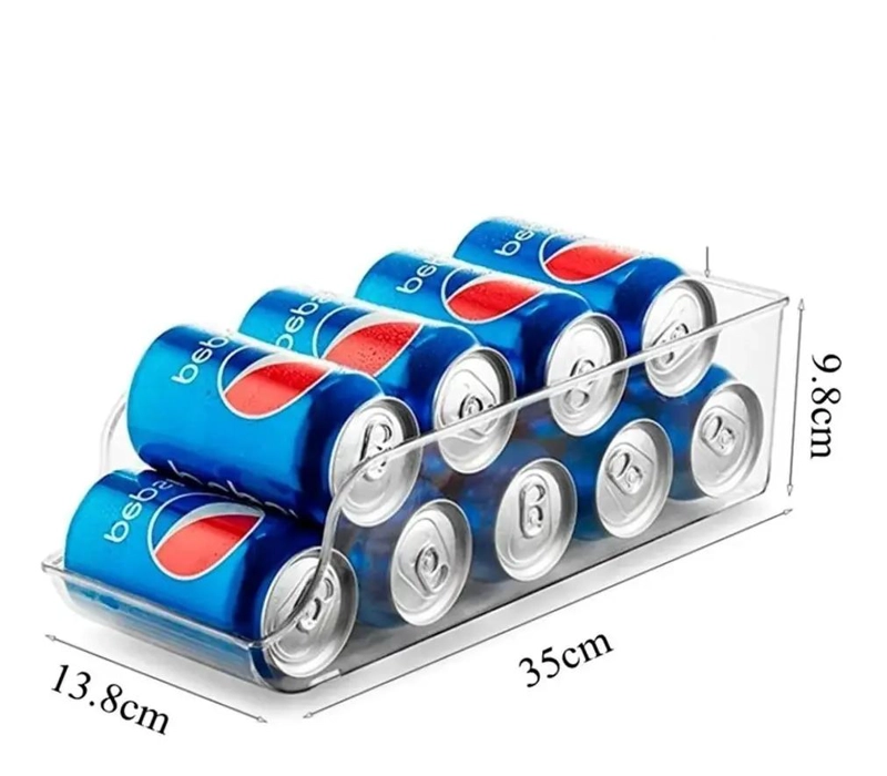 ORGANIZADOR ACRILICO PARA LATAS Y BEBIDAS EN REFRIGERADOR - 6