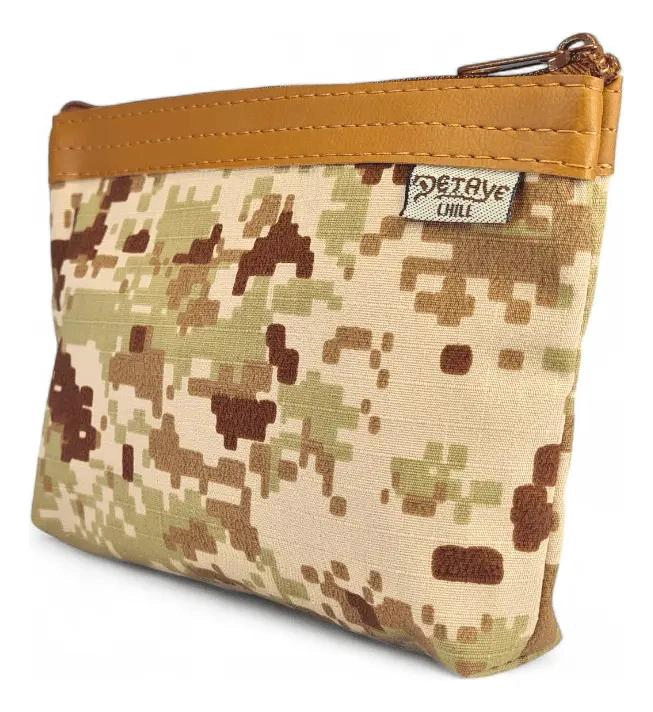 ESTUCHE COSMETIQUERO CAMUFLAJE DIGITAL COMPACTO Y FUNCIONAL - 2