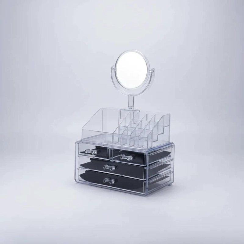 ORGANIZADOR DE MAQUILLAJE CON MULTIPLES COMPARTIMENTOS Y DISEÑO ELEGANTE - 5