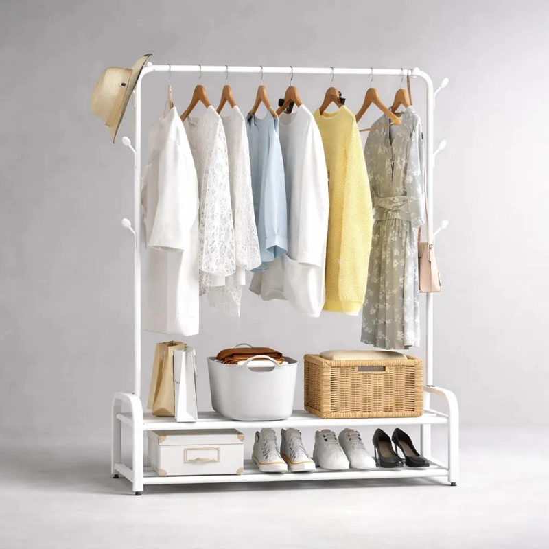 PERCHERO ORGANIZADOR RACK ZAPATERO PLEGABLE PARA HOGAR - 1