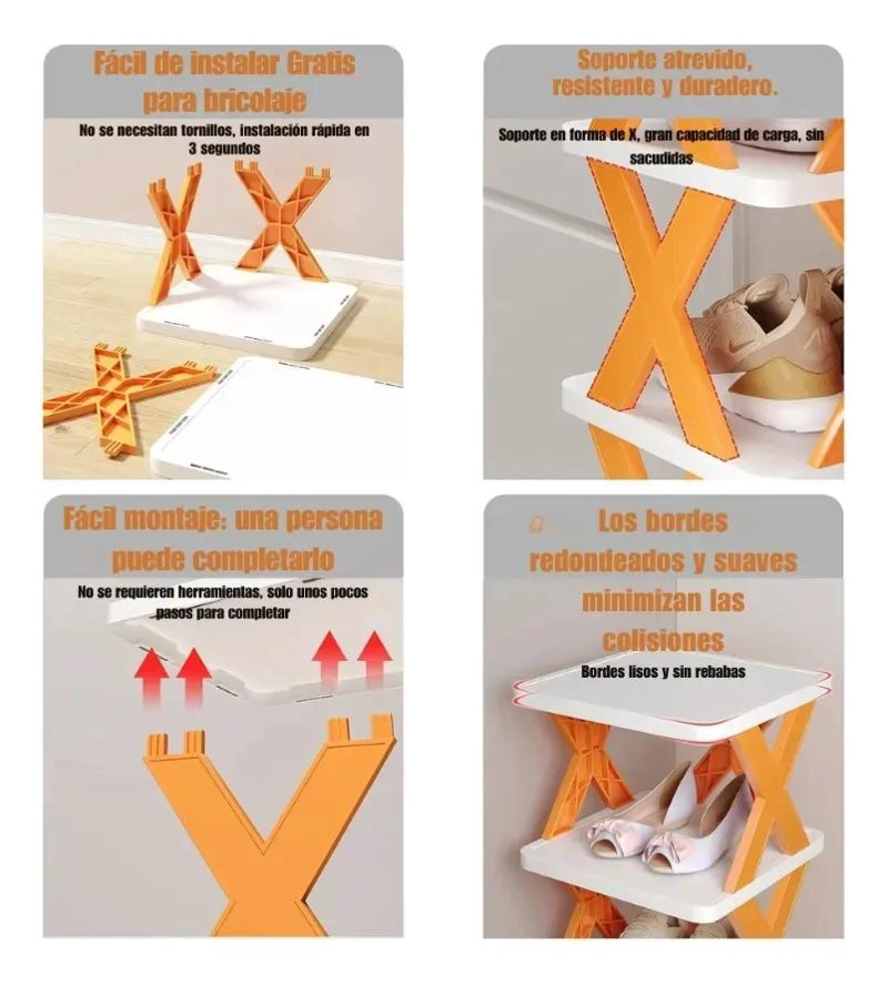 ZAPATERO COMPACTO ORGANIZADOR CON 7 NIVELES AJUSTABLES - 3