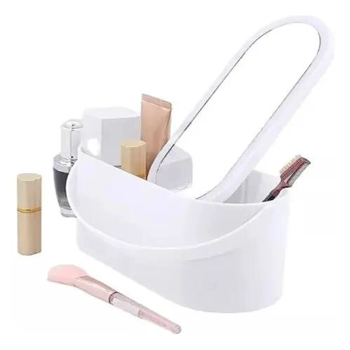 CAJA ORGANIZADORA CON ESPEJO Y LUZ LED PARA MAQUILLAJE - 3