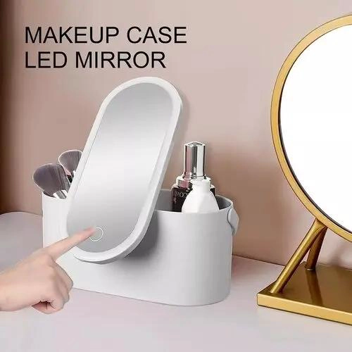 CAJA ORGANIZADORA CON ESPEJO Y LUZ LED PARA MAQUILLAJE - 5