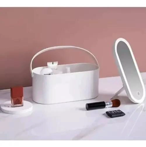 CAJA ORGANIZADORA CON ESPEJO Y LUZ LED PARA MAQUILLAJE - 7