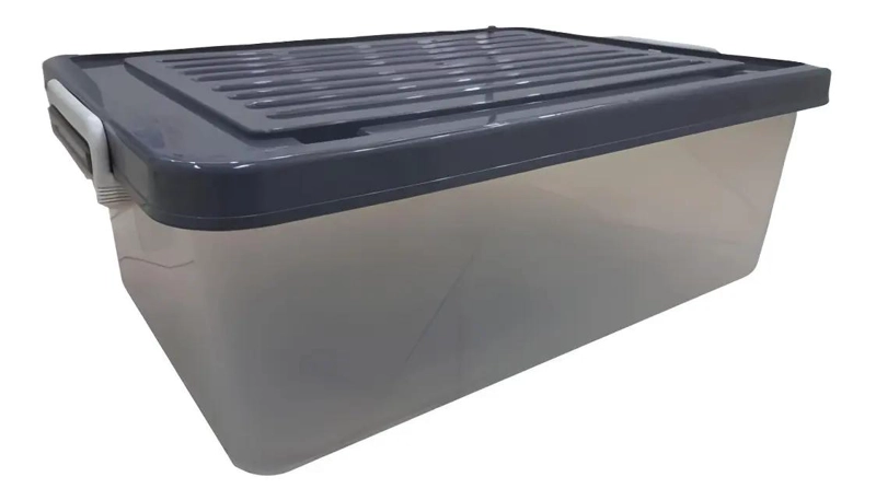CAJA ORGANIZADORA TRANSPARENTE 28 LITROS IDEAL PARA ALMACENAJE - 2