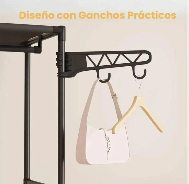 COLGADOR ORGANIZADOR DE ROPA ARMABLE Y PORTATIL PARA EL HOGAR - 3