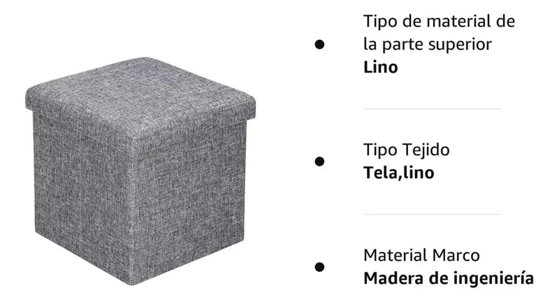 PUFF SILLA CUBO ORGANIZADOR PLEGABLE 30X30CM COLOR VARIADO - 3