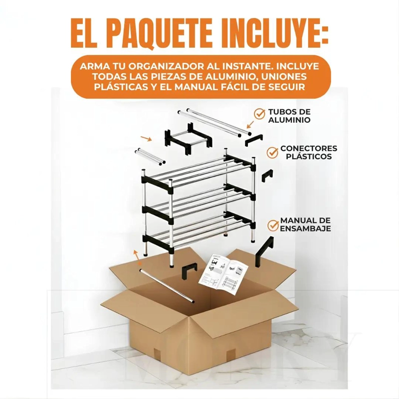 ZAPATERO ORGANIZADOR MULTIFUNCIONAL DE 5 NIVELES PARA CALZADO - 9