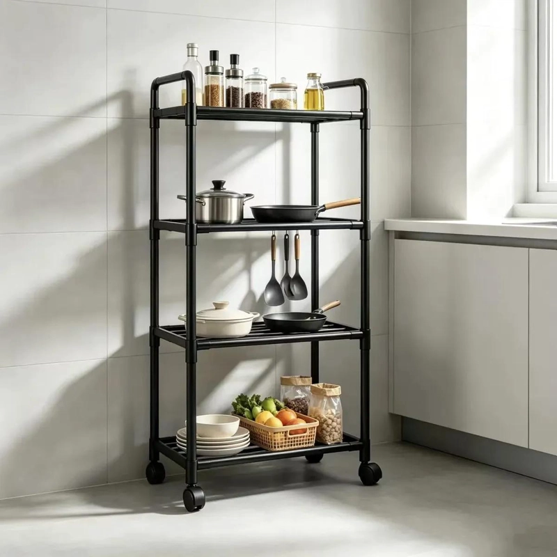 CARRITO ORGANIZADOR MULTIFUNCIONAL CON RUEDAS, 3 Y 4 NIVELES - 5