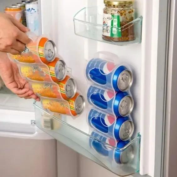 SOPORTE ORGANIZADOR PARA LATAS Y BOTELLAS EN REFRIGERADOR - 3