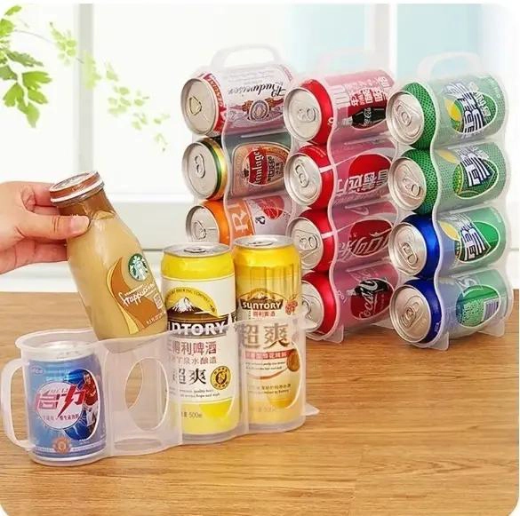 SOPORTE ORGANIZADOR PARA LATAS Y BOTELLAS EN REFRIGERADOR - 5