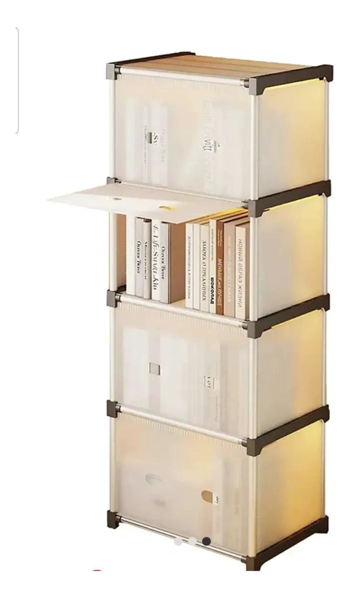 ESTANTE MODULAR DE PLASTICO CON 4 NIVELES PARA ALMACENAMIENTO - 2