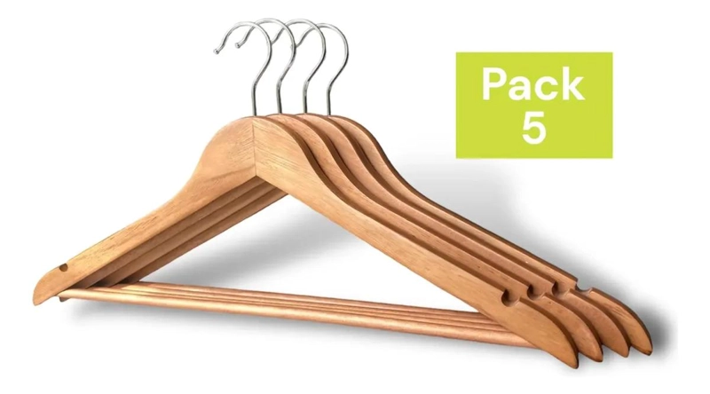 COLGADORES DE MADERA ERGONOMICOS PARA ROPA - 3