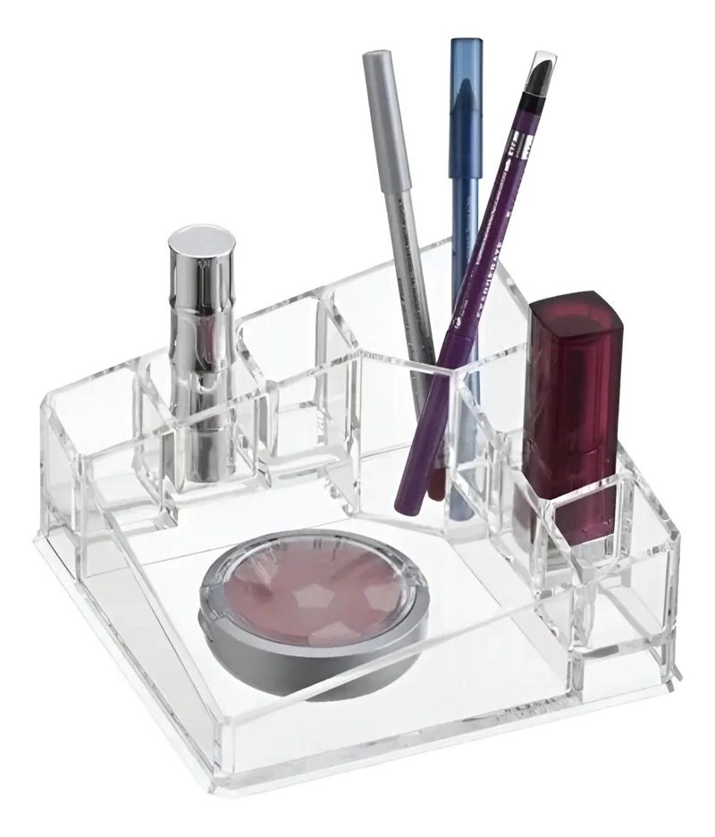 ORGANIZADOR DE MAQUILLAJE ACRILICO TRANSPARENTE PARA COSME TICOS - 1