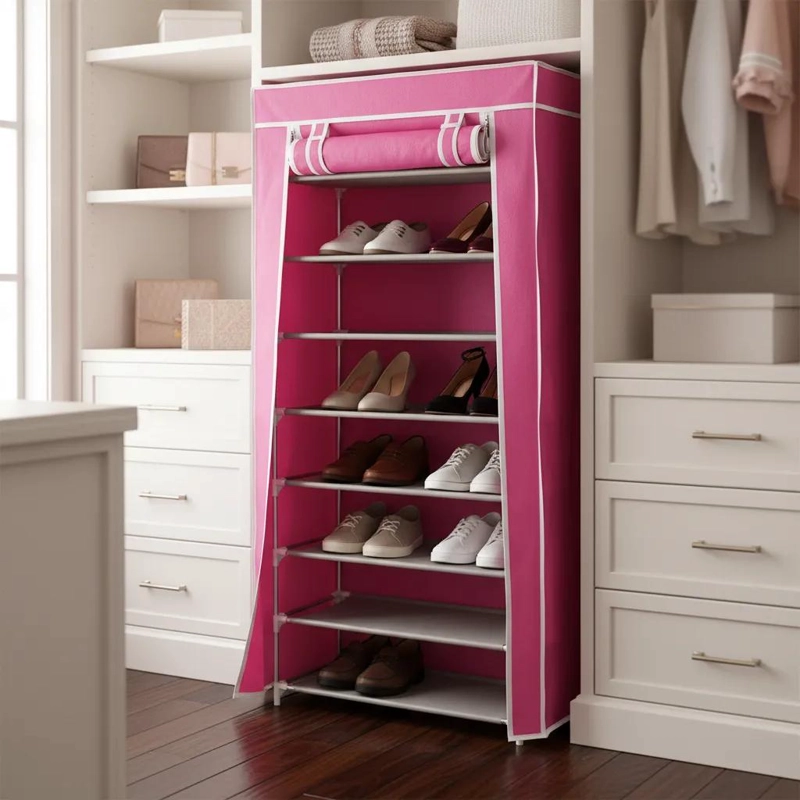 ORGANIZADOR ARMABLE DE ZAPATOS CON 9 NIVELES PARA 30 PARES - 1