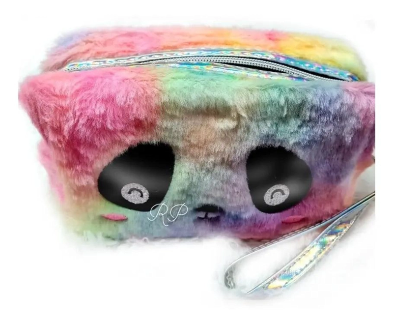 ESTUCHE DE PELUCHE SUAVE CON DISEÑO DE OSO PANDA MULTICOLOR - 2