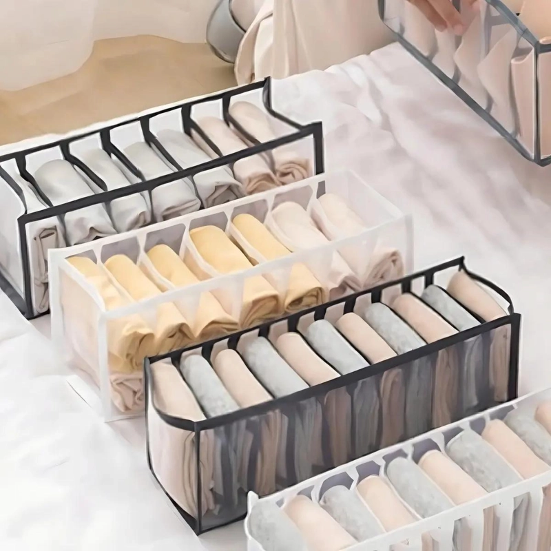SET DE 2 CAJAS ORGANIZADORAS PARA ROPA INTERIOR CON DIVISIONES - 2
