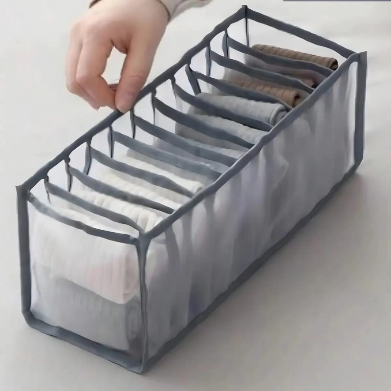 SET DE 2 CAJAS ORGANIZADORAS PARA ROPA INTERIOR CON DIVISIONES - 3