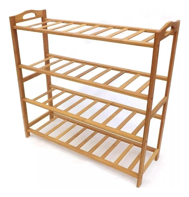 ZAPATERO DE MADERA ORGANIZADOR DE 4 NIVELES PARA CALZADO - 3