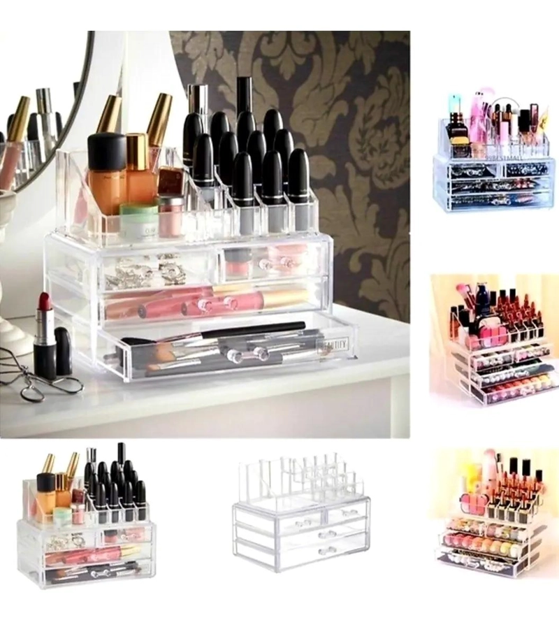 ORGANIZADOR ACRILICO PARA MAQUILLAJE Y ACCESORIOS - 3