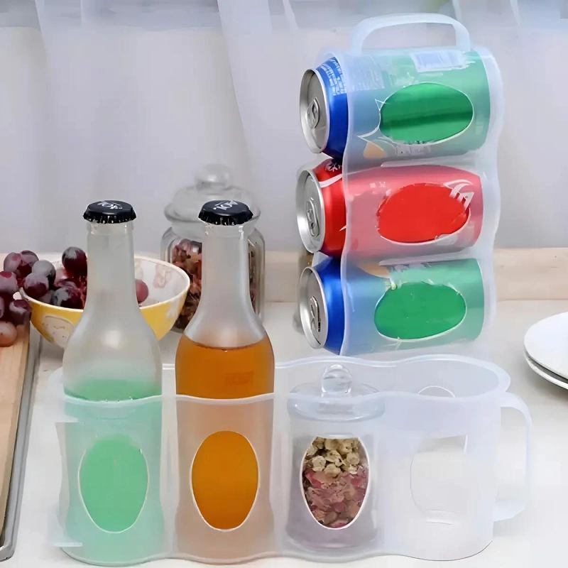 ORGANIZADOR PORTATIL PARA LATAS Y BOTELLAS EN REFRIGERADOR - 5