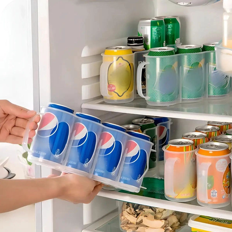 ORGANIZADOR PORTATIL PARA LATAS Y BOTELLAS EN REFRIGERADOR - 7